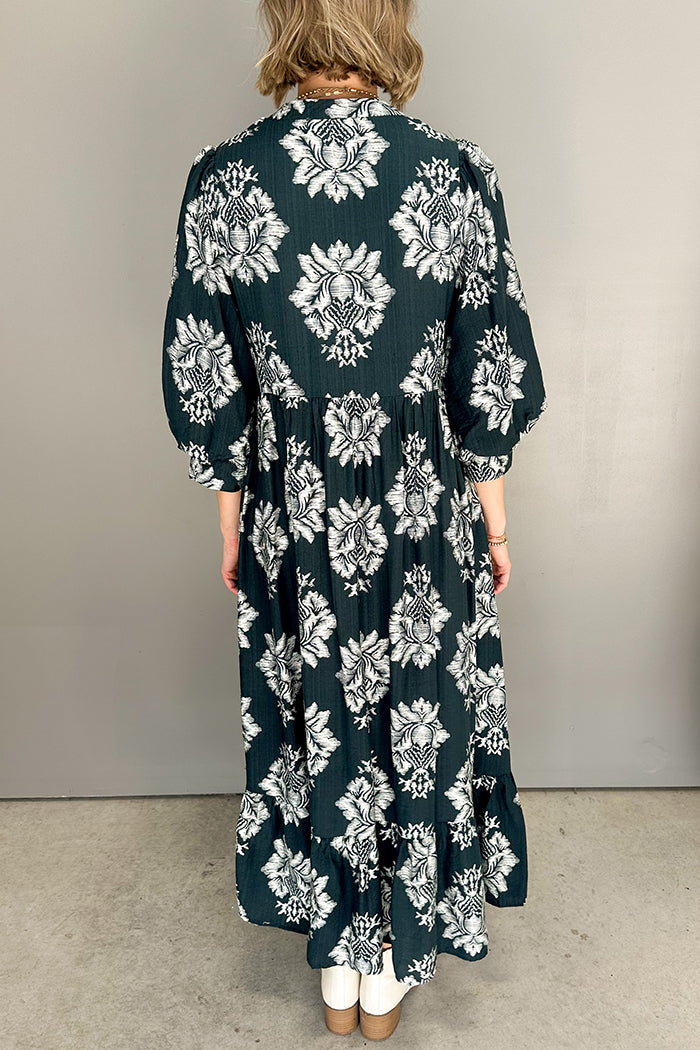 Casual Retro Printed Dress