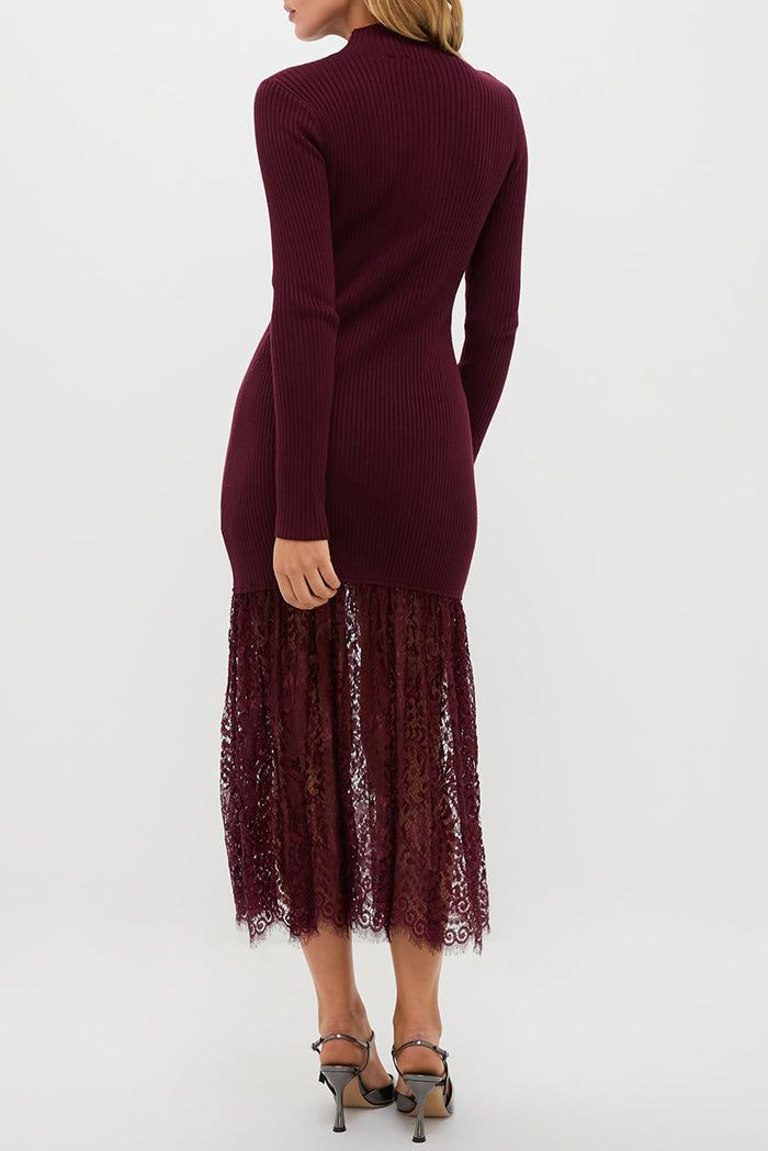Casual Knit Lace Dress