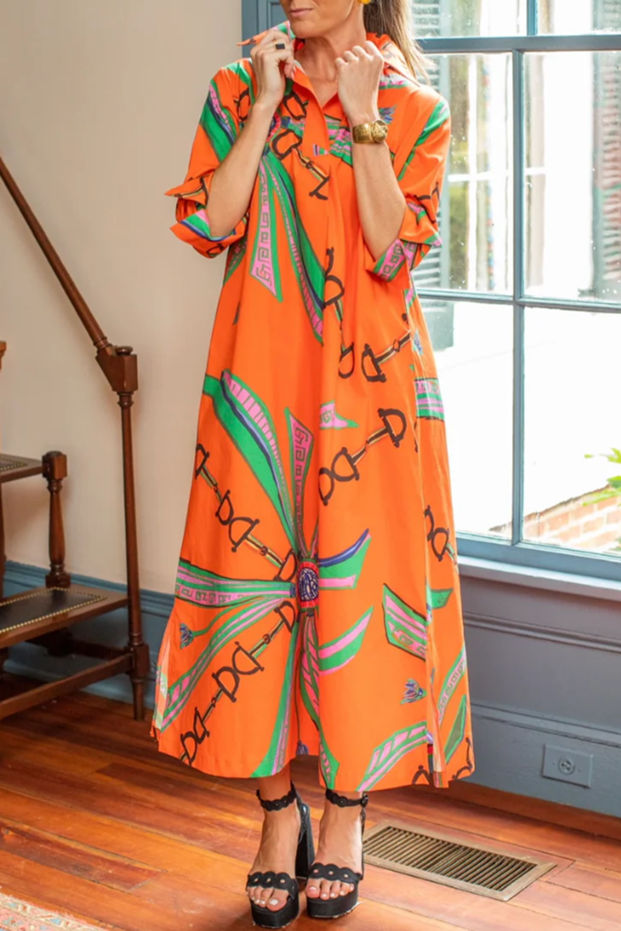 Casual Bold Printed Dress