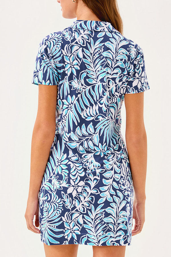 Casual Vine Patterned Dress