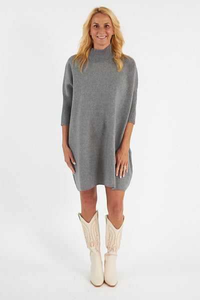 Solid Color Loose Knitted Dress