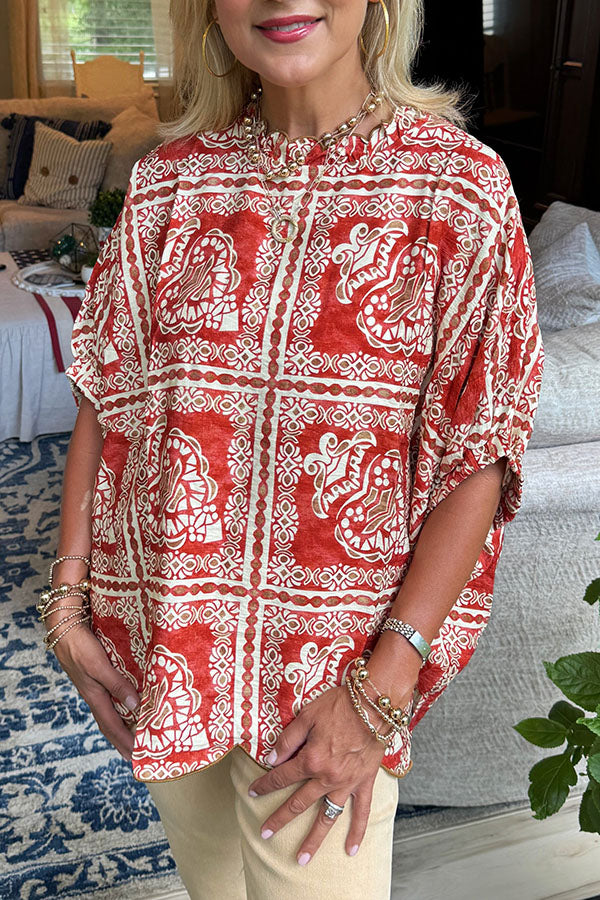 Casual Ruffles Collar Top