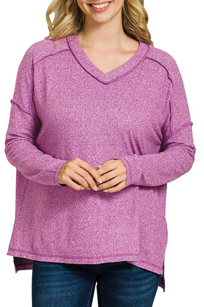 Exposed Seam High-Low Top