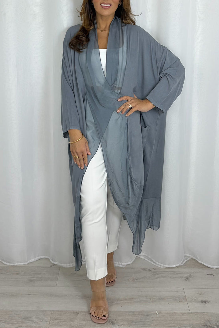 Casual Crossover Drape Pocketed Top