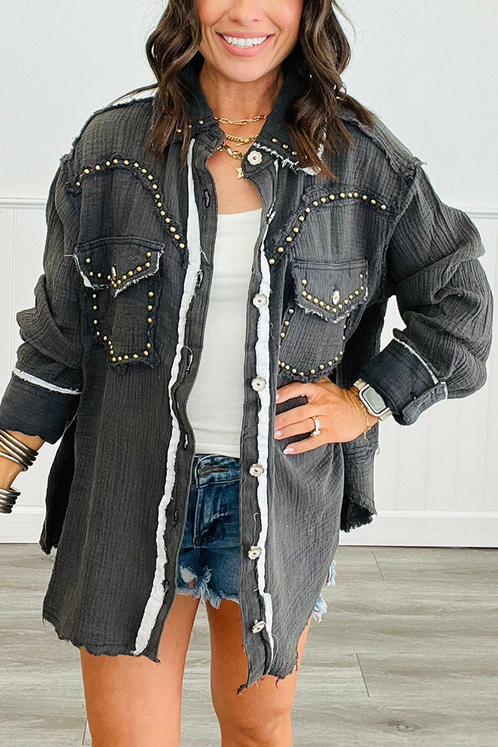 Casual Rivet decoration Shirt