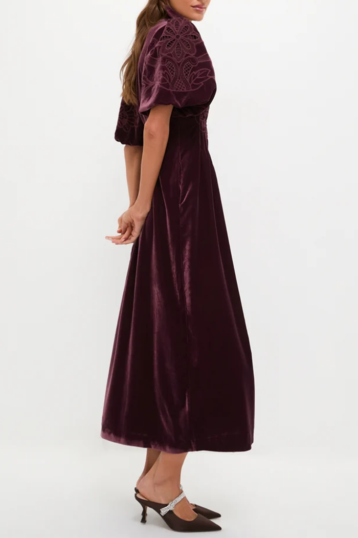 Casual Velvet Lace Dress