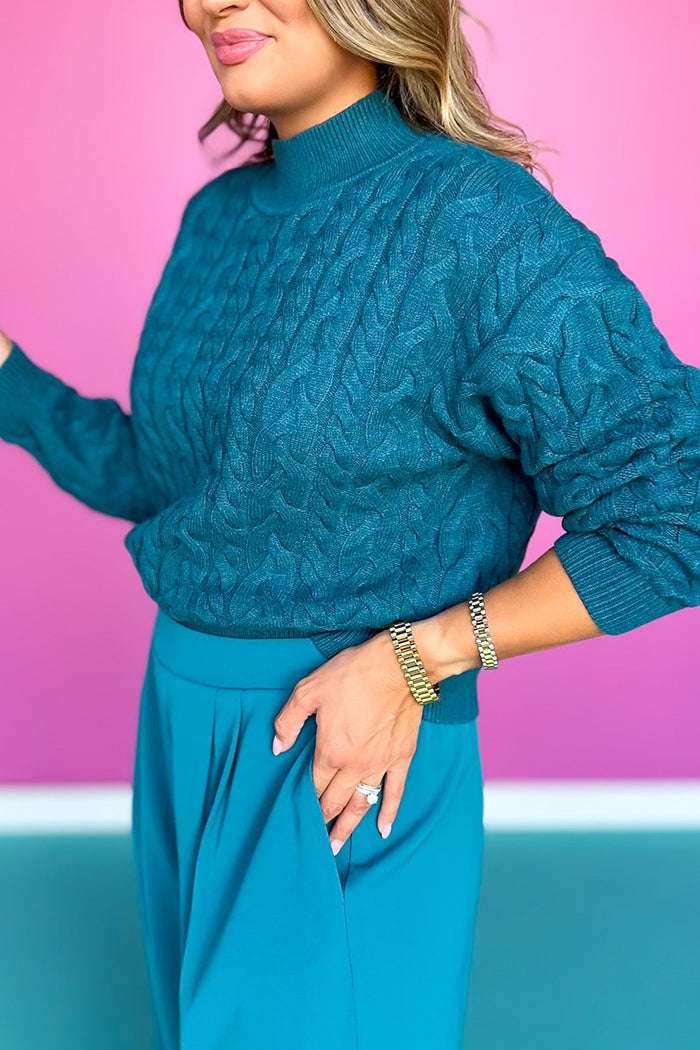 Mock Neck Knit Sweater