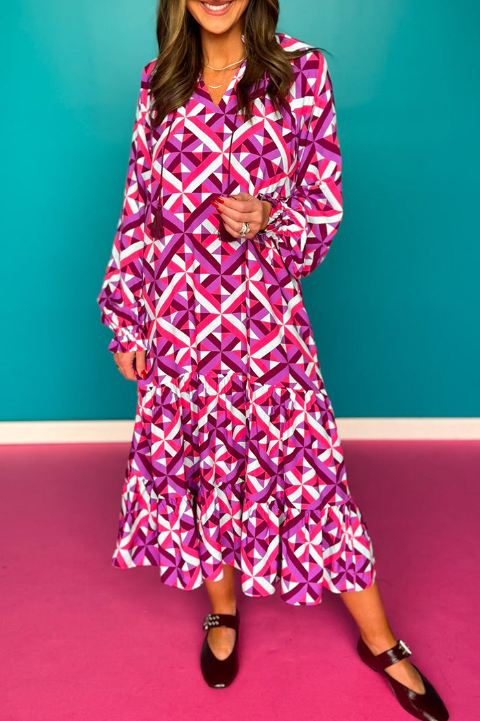 Ruffle Hem Floral Maxi Dress