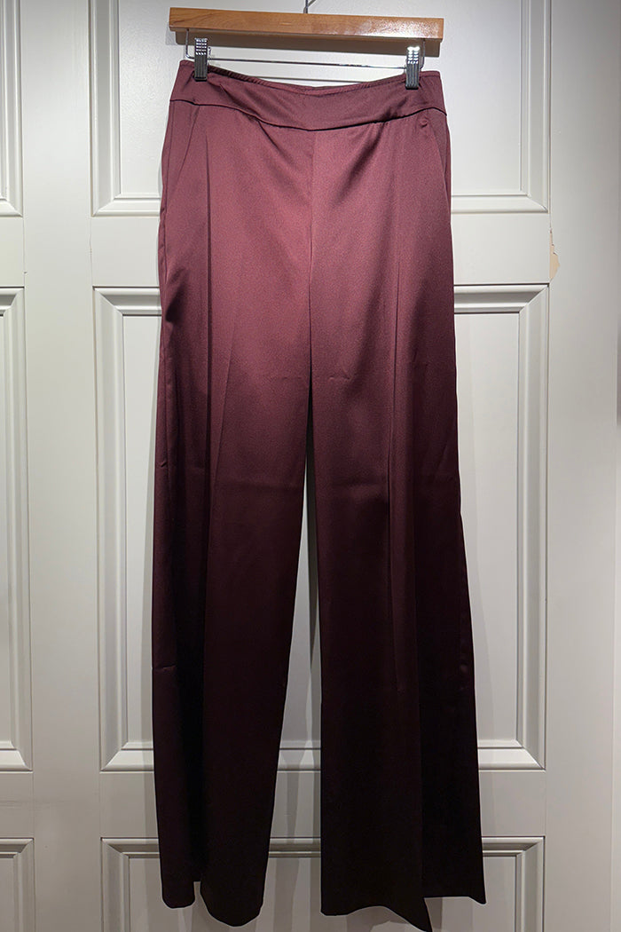 Casual Solid Color Satin Pants