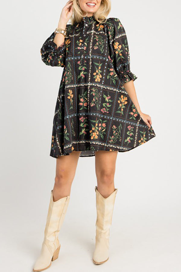 Botanic Blocks Swing Dress