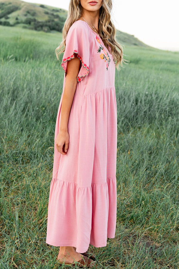 Garden Lace Ruffles Dress