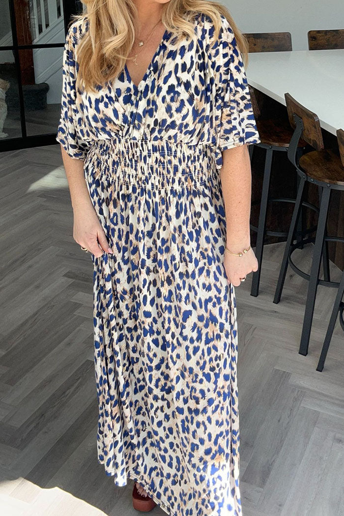 Animal Print Elastic Waist Dress