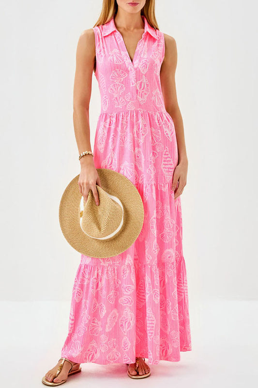 Shell Print Sleeveless Dress