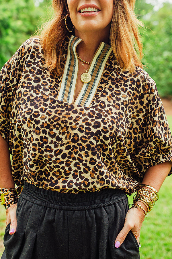 Dolman Sleeve Leopard Top