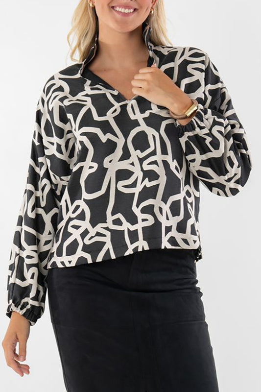 Casual Bold Printed Top