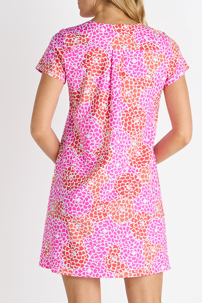 Floral Short Sleeve Shift Dress