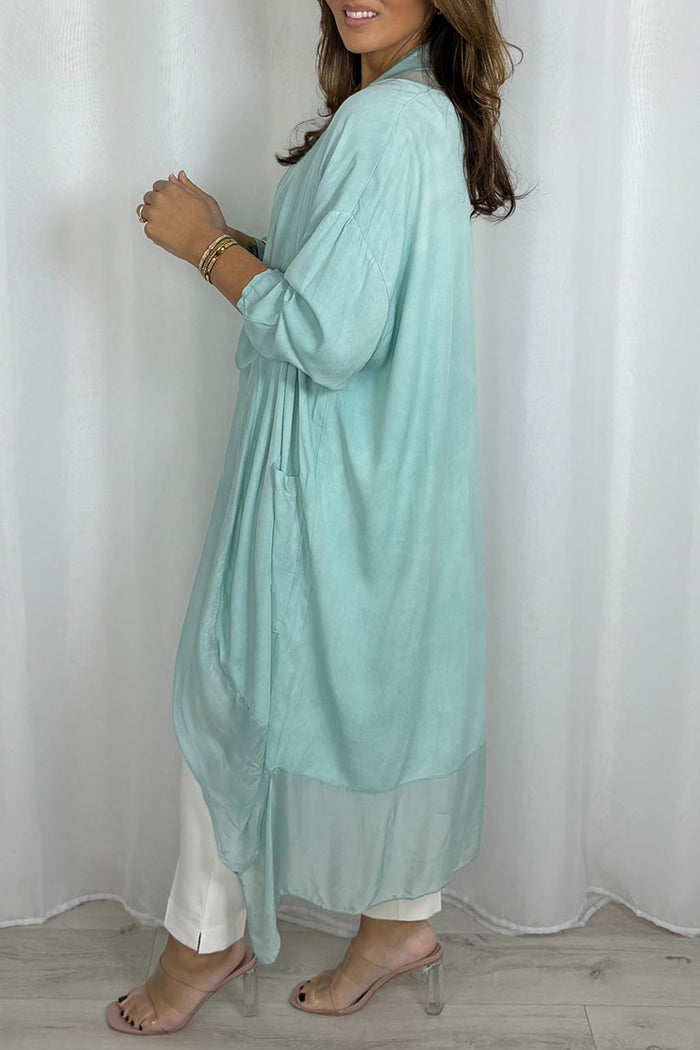 Casual Crossover Drape Pocketed Top