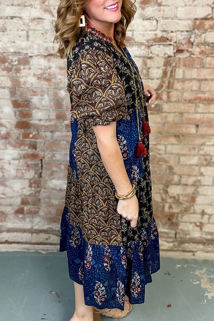 Casual Puff SLeeve Floral Dress