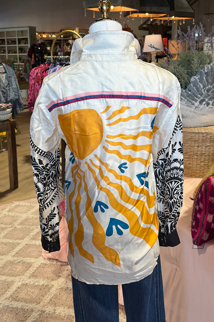 Print Button Down Tunic