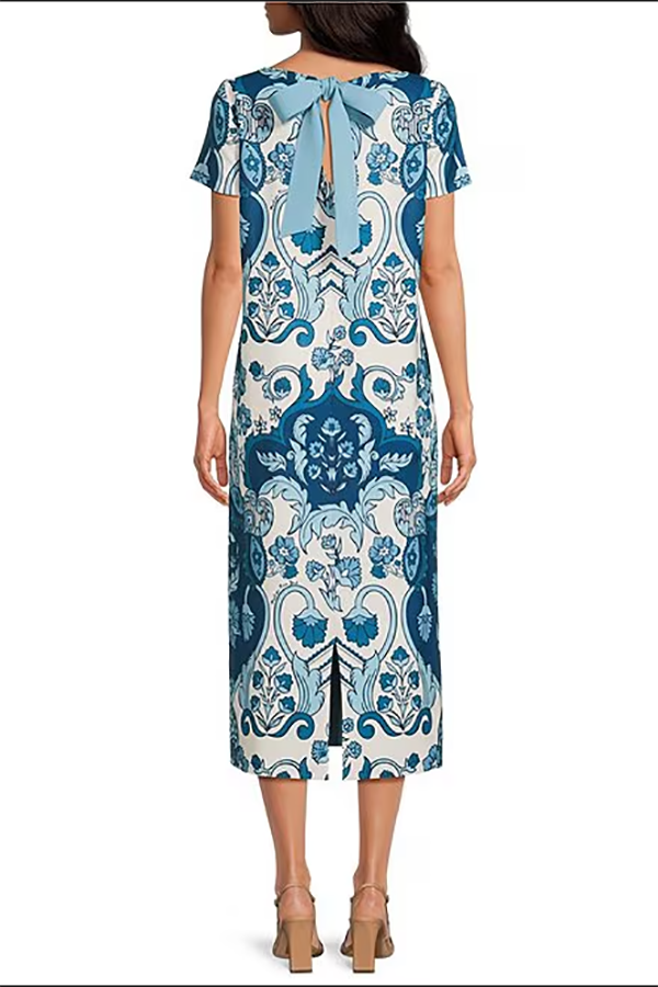 Reversible Bow Detail Pocketed Dress