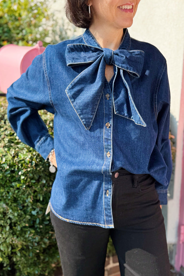 Bow Tie Button Up Top