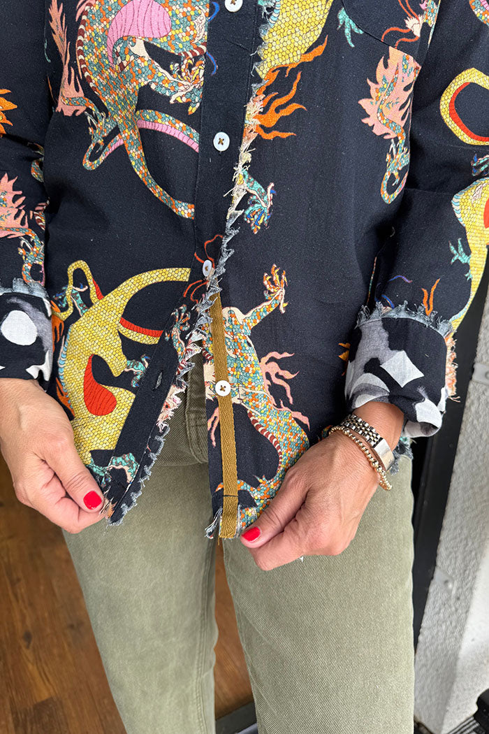 Dragon Print Long Sleeve Top