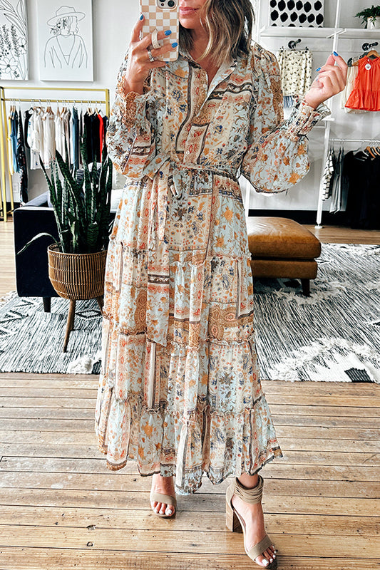 Sonnet Patch Print Dress