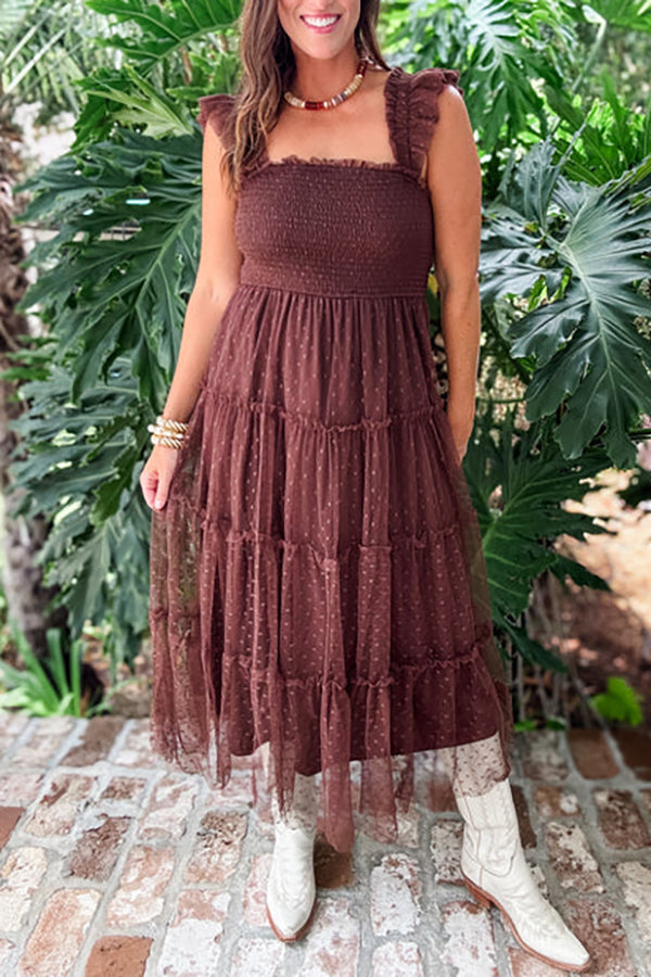 Polka Dot Chiffon Dress