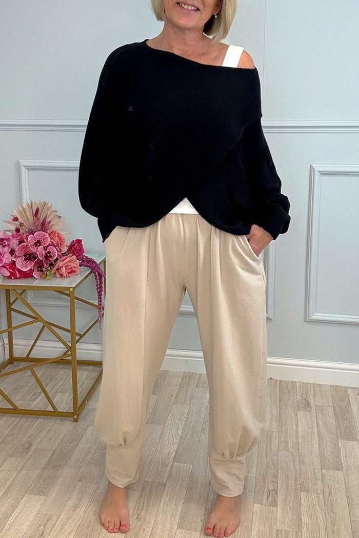 Batwing Drape Knit Jumper