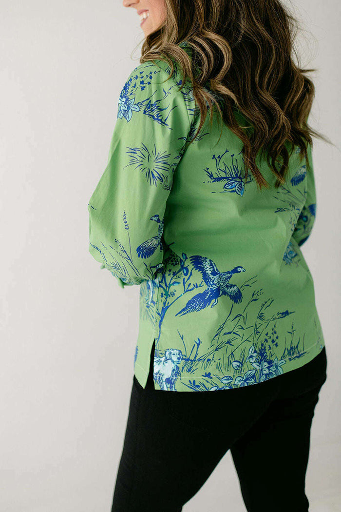 Ruffles Collar Floral Top