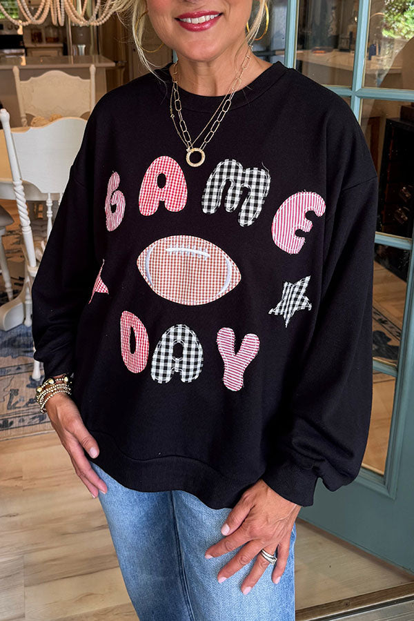 Game Day Patchwork Top