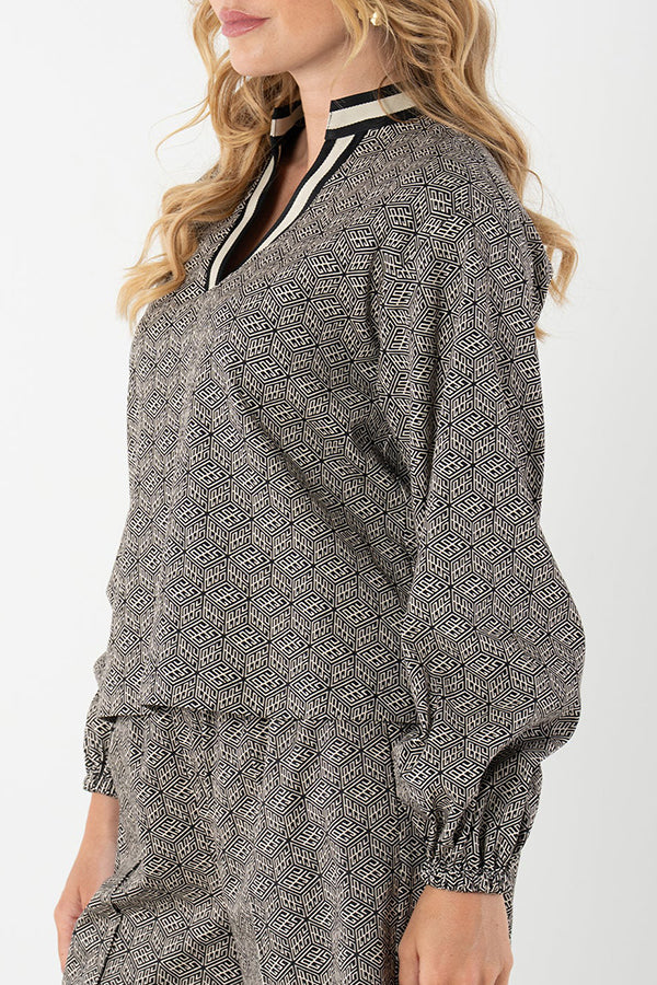 Tonal Monogram Black Top