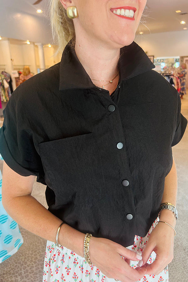 Casual Button Front Pocket Shirt