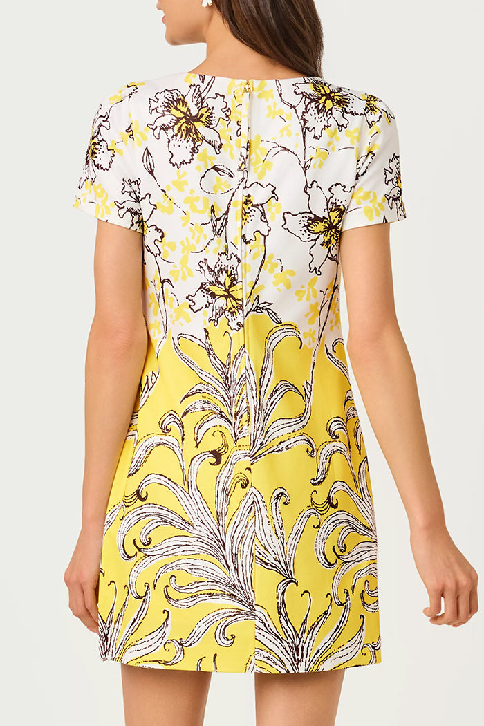 Short Sleeve Floral Skirted Romper