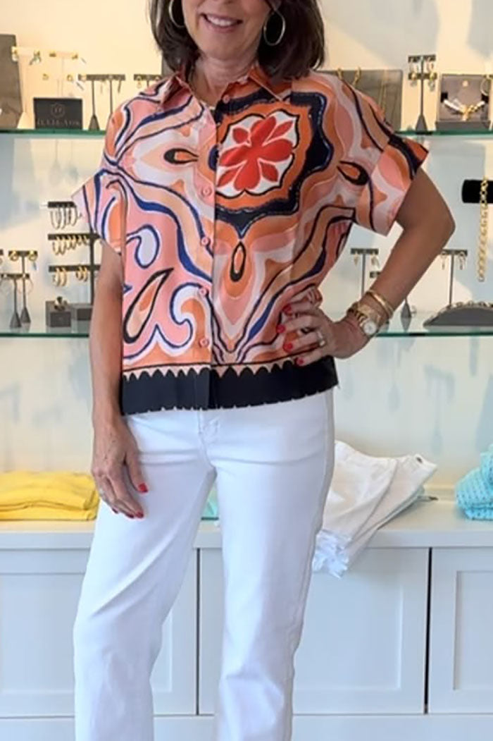 Abstract Print Button Top