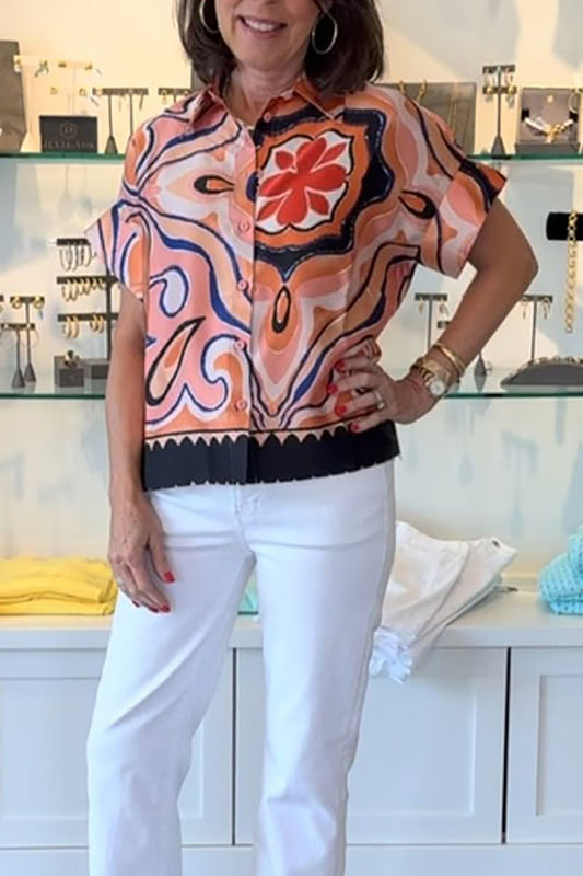 Abstract Print Button Top