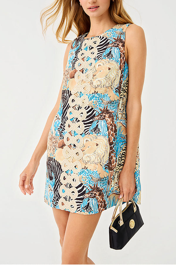 Gold Zipper Pull Tassel Dress