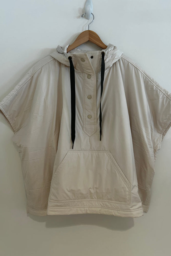 Casual Pull Rope Hooded Poncho