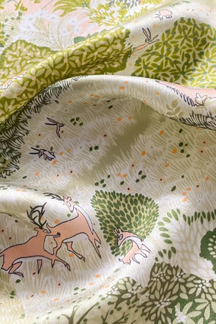 Nature Print Scarf With Scarf Ring