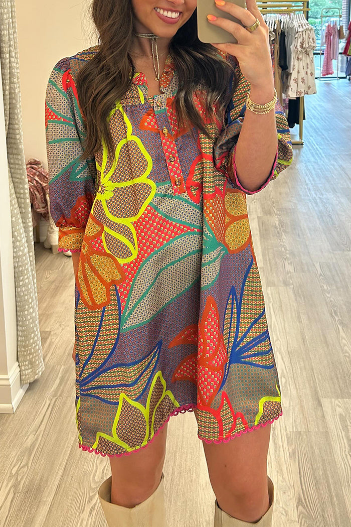 Casual Puff Sleeve Dress