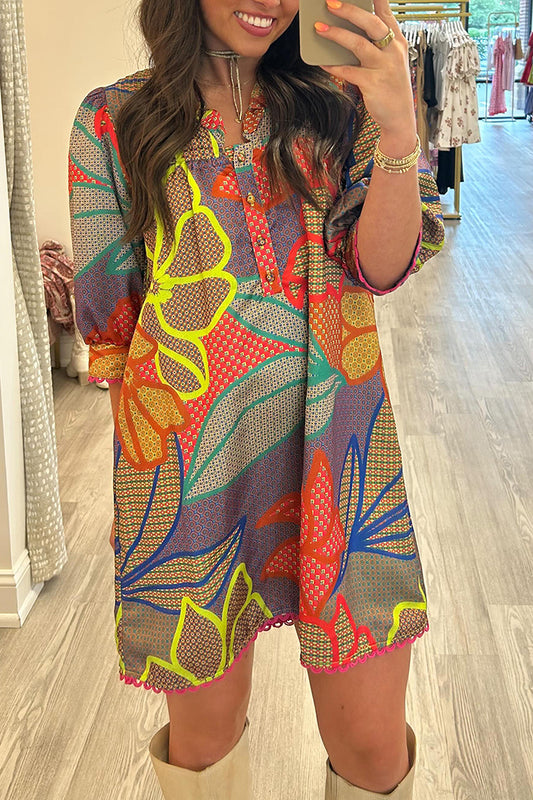 Casual Puff Sleeve Dress