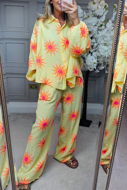 Casual Sunrise Printed Set