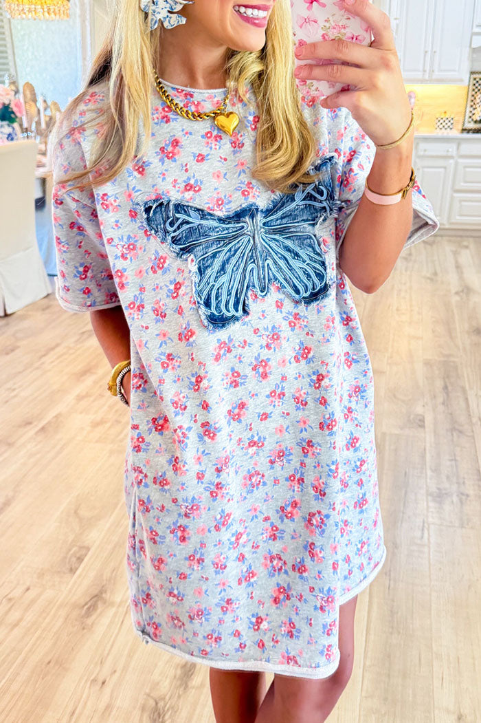 Casual Floral Butterfly Dress
