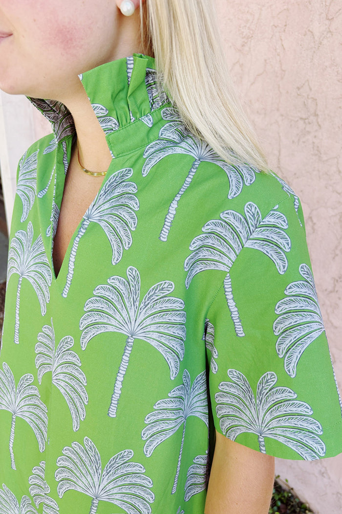 Short Sleeve Print Pocket Maxi Dress