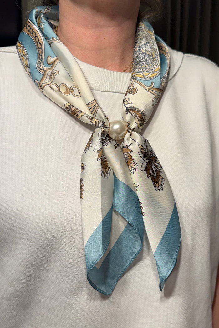 Magnetic Pearl Scarf With Ring