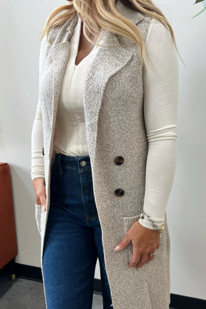 Casual Pocket Sweater Vest