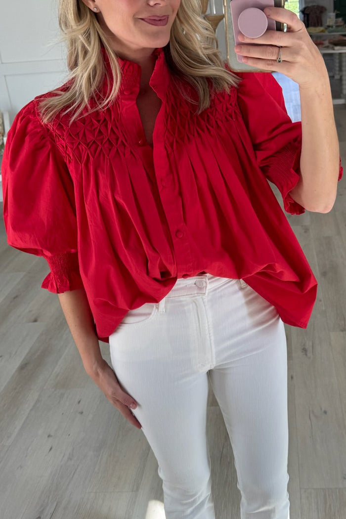 Casual Puff Sleeve Top