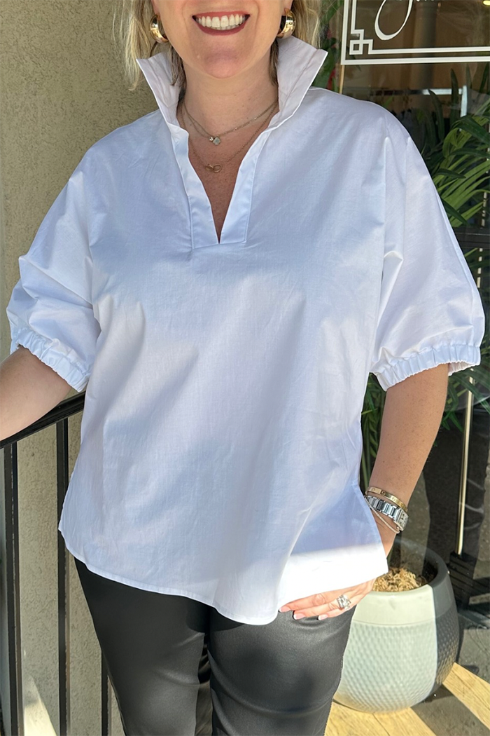 Casual Solid Color Top