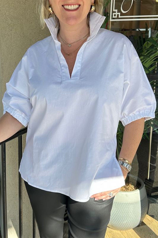 Casual Solid Color Top