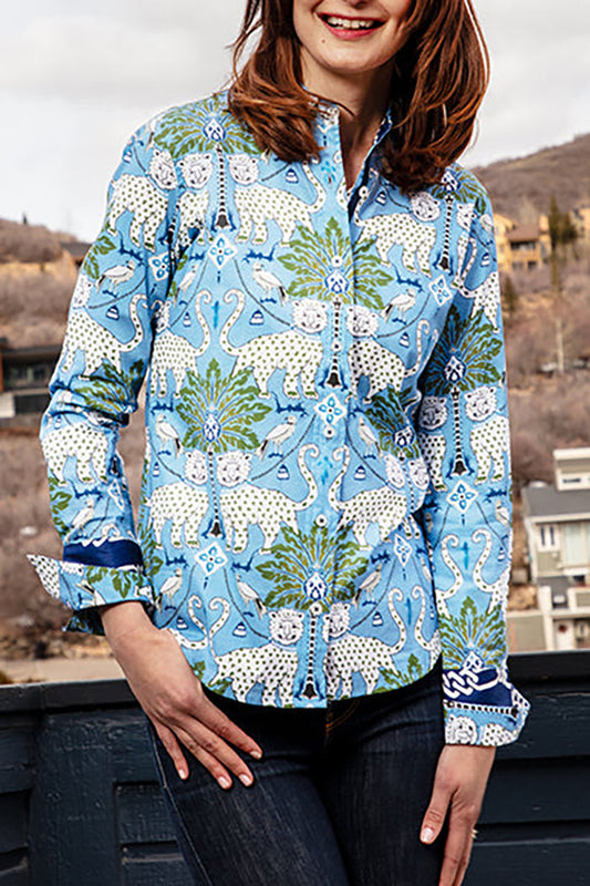 Casual Animal Pattern Blouse